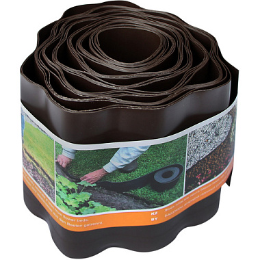 Лента бордюрная гофра коричневый 9 м Б-15/9