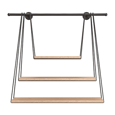 Полка Qwerty Трехъярусная подвесная черная 67,5*15*62 см 73848***