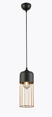 Светильник подвесной Rivoli Josefine Лофт-Кантри Инт.свет черный/золото P1 1хE27 60W 5051-201***