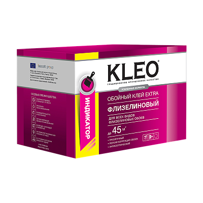 Клей Kleo Extra 45 для флизелиновых обоев сыпучий с индикатором 