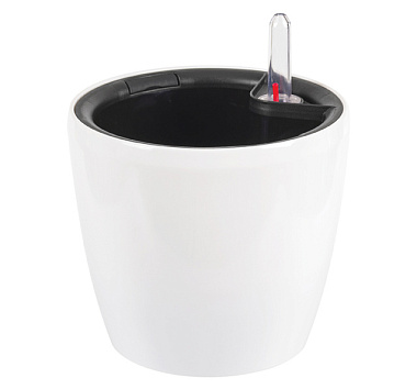 Кашпо Idea АНФА со вставкой и автополивом Белый D150 мм 1л/1,8л М 3230