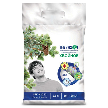 Удобрение Террасол Хвойное с микроэлементами минеральное сухое 2,5 кг Of000044465