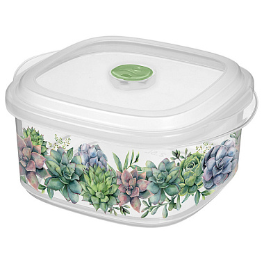 Емкость для СВЧ Idiland Bergamo с клапаном с декором бесцветный 2,5 л 221199801/00