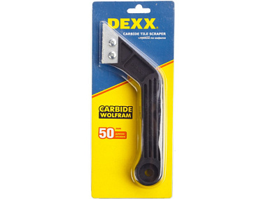Скребок Dexx по кафелю с карбидным напылением, 1 лезвие 33413