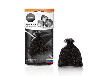 Ароматизатор Airline подвесной Мешочек с гранулами черный лед AFME031
