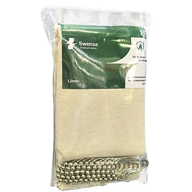 Штора для ванной Swensa Linen бежевый 180*200 см SWC-90-08