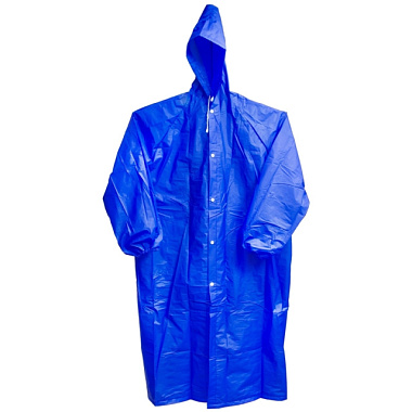 Дождевик-плащ MasterProf на кнопках утяжка на капюшоне в мешочке синий PEVA ДС.071532
