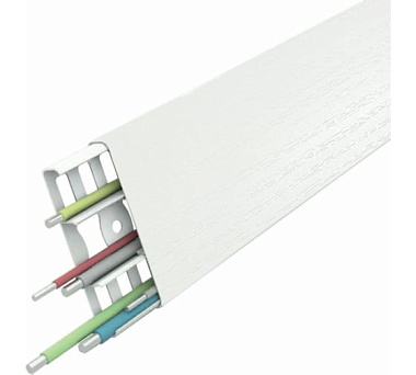 Наличник Идеал Деконика с кабель-каналом Белый глянцевый 70 мм*2,2 м Д-Н70 001-0 БЕЛ-Г