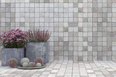 Керамогранит Керамин Карфаген 1Д Светло-серый 40*40 см 