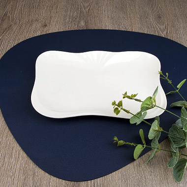 Блюдо сервировочное Nouvelle Home Маршмеллоу фарфор 25*16,5*2,5 см 0530210