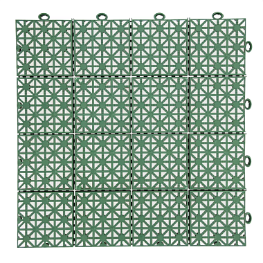 Покрытие Квадрат садовое пластик зеленый 30*30 см 9 шт/уп ДС.071673