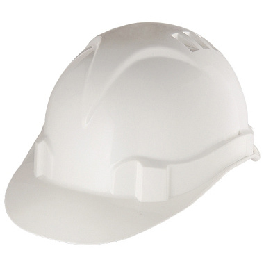Каска СибрТех защитная из ударопрочной пластмассы белая 89114