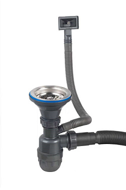 Сифон для мойки Zegor с выпуском 3 1/2 с прямоугольным переливом ZP-MLS01