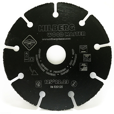 Диск Hilberg Super Wood алмазный отрезной 125*22,23 мм 530125