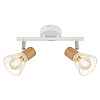 Светильник спот Imex 2*60Вт E14 WH+WOOD SP.038-62-03