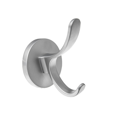 Крючок Kerron мебельный двухрожковый, матовый хром KR 0350 SC