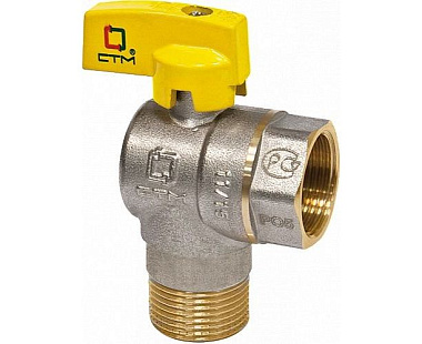 Кран шаровой СТМ ГАЗ газовый угловой бабочка 3/4" г/ш CGLFMB34