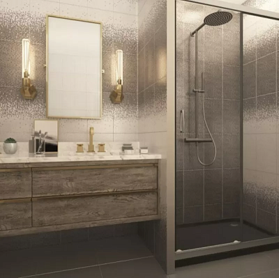 Плитка настенная Шахтинская Лейла серый низ 03 25*40 см