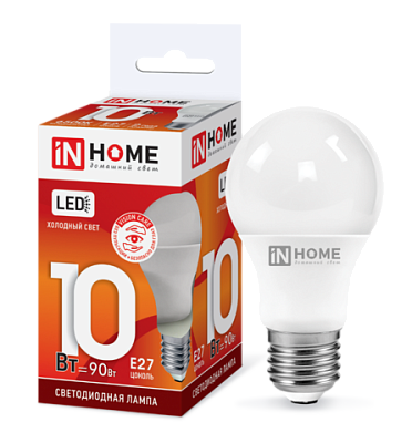Лампа светодиодная In Home LED-A60-VC 10Вт 230В Е27 6500К 900Лм