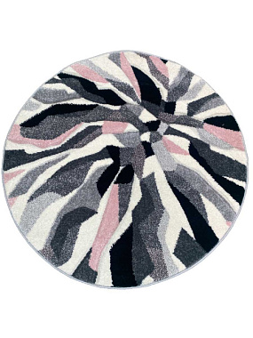 Ковер Reggi Круг 1*1 м WHITE/PINK L266A