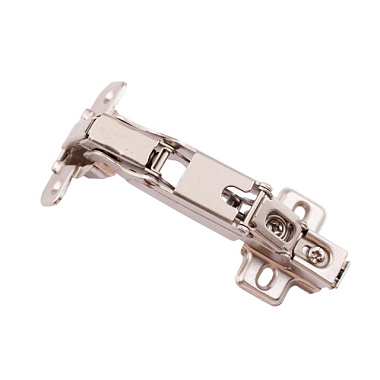 Петля мебельная Element click угловая с доводчиком 165° с ответной планкой белый цинк 1 шт