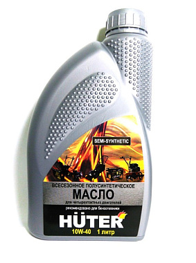 Масло моторное Huter 10W-40 полусинтетическое для четырехтактных двигателей 1л