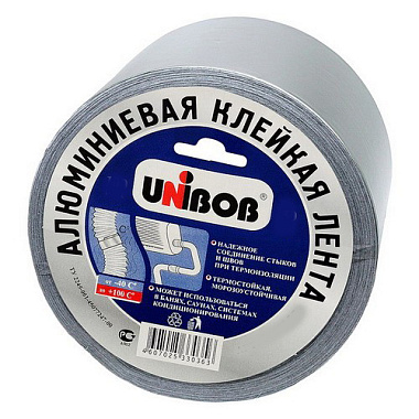 Клейкая лента Unibob алюминиевая 50 мм*10 м 37280
