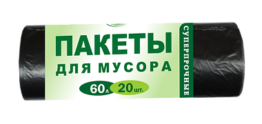 Мешки для мусора Green House Суперпрочные 60 л 20 шт рулон