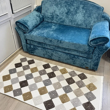 Ковер Miami Прямоугольник 1,4*2 м 2490A D.BEIGE_BROWN