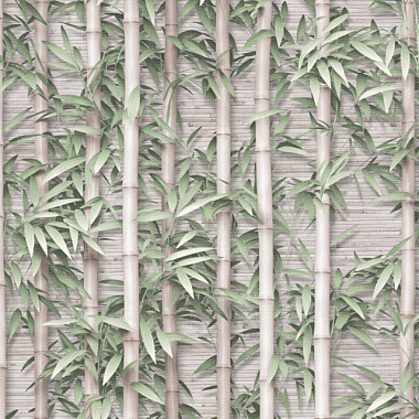 Обои Пермь Таиланд бумажные двухслойные дуплекс бежево-зеленый 0,53*10 м 1123-01 Д15