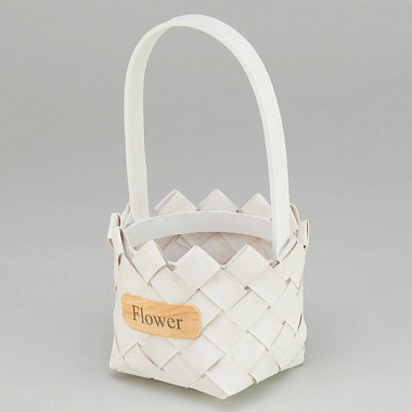 Корзина плетеная секвойя белый 13,5*10,5/24,5 см 4640108805471