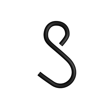 Крючок Lemax на рейлинг несъемный черный матовый R-KR 311D BL