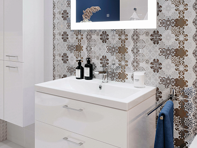 Плитка облицовочная Cersanit Alrami многоцветный 20*44 см AMG451D з