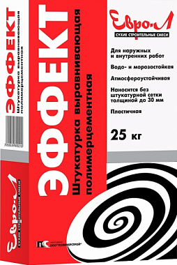 Штукатурка Евро-Л полимер-цемент 25 кг