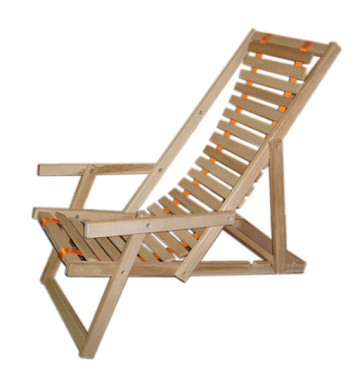 Шезлонг Банные штучки деревянный с подлокотниками 32016