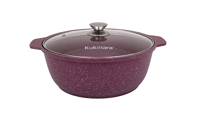 Кастрюля-жаровня Kukmara Trendy style Mystery антипригарная со стеклянной крышкой 4 л ж41tsm