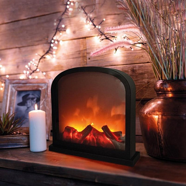 Камин Neon-night Шале эффект живого огня бронзовый 30*13*28 см 511-006