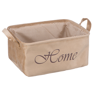 Корзина для хранения Велюр Д340 Ш220 В160 бежевый LIS-69 L