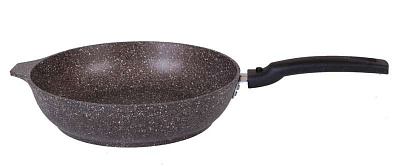 Сковорода Kukmara съемная ручка АП кофейный мрамор 260/60 мм СМК263а