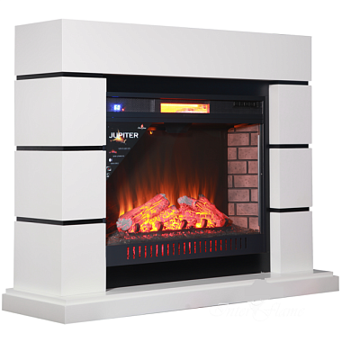 Каминокомплект InterFlame портал Nord EC Jupiter-31 с эл. вставкой белый Antares 31 LED F/X QUARTZ