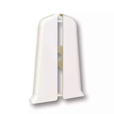 Заглушка Идеал Деконика для плинтуса 033 Белый глянцевый 1 пара во флоупак 70 мм