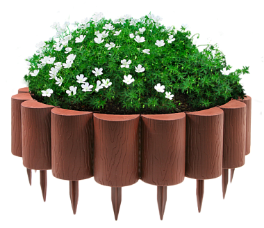 Бордюр Пеньки Коричневый выс. 9 см, длина 1,6 м БП-15/1,6