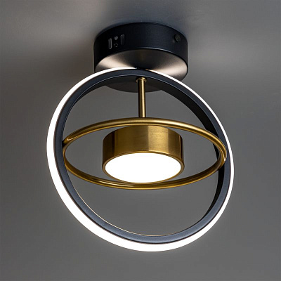 Люстра Ritter Falena потолочная светод. шар черный/золото 14Вт 6м² 240*210*270 мм 51598 6***