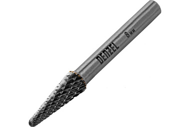 Борфреза Denzel по металлу твердосплавная коническая закругленная тип-L 8 мм 72067