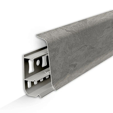 Плинтус Идеал Деконика напольный 70 мм Лофт светло-серый 547 2,2 м Д-П70 547 ЛФТ ССР