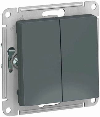 Переключатель Schneider Electric Atlasdesign двухклавишный схема 6 10AX механизм грифель ATN000765