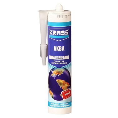 Герметик Krass Аква для аквариумов силиконовый черный 300 мл 8310614