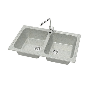 Мойка Marrbaxx глянцевая двухчашевая светло-серый 780*500*195 мм Z20 Q10