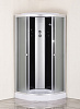 Душевая кабина Eva Gold F901BS полукруг низ под рифл стек черн стен хром матовый проф 3к 90*90 см