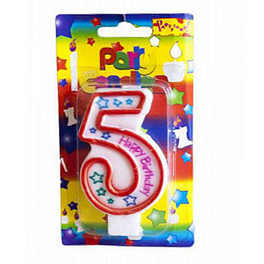 Свеча Flatel цифра в торт 5 базовый МС-1903284-5